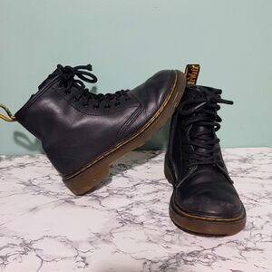 Dr. Martens Black Leather Kids Boots